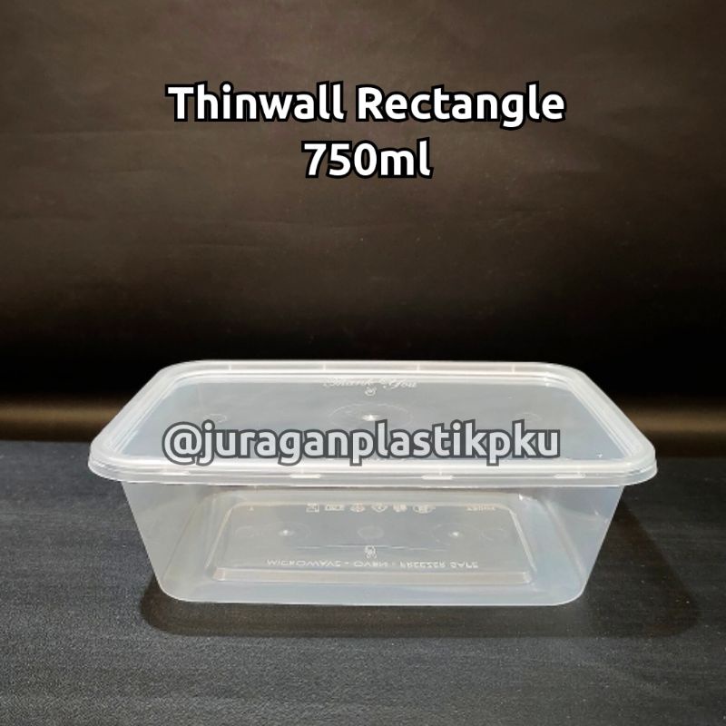 Jual 750ml Rec Thinwall Kotak Makan Plastik Food Container Isi 25pcs