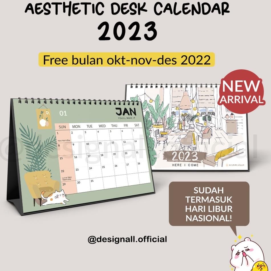 Jual Serbu Surprise Designall Kalender Meja / Kalender Duduk Aesthetic ...