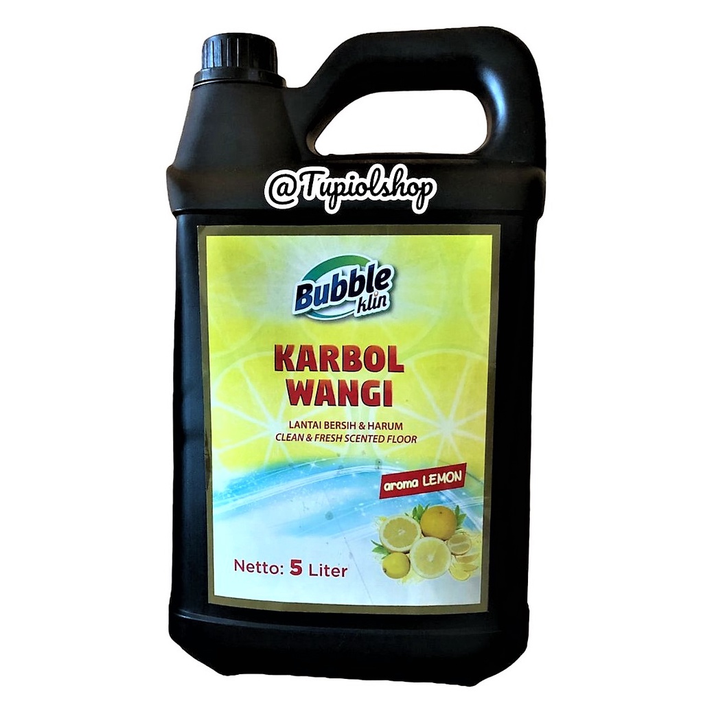 Jual PEMBERSIH LANTAI BUBBLE KLIN KARBOL LEMON 5L Shopee Indonesia