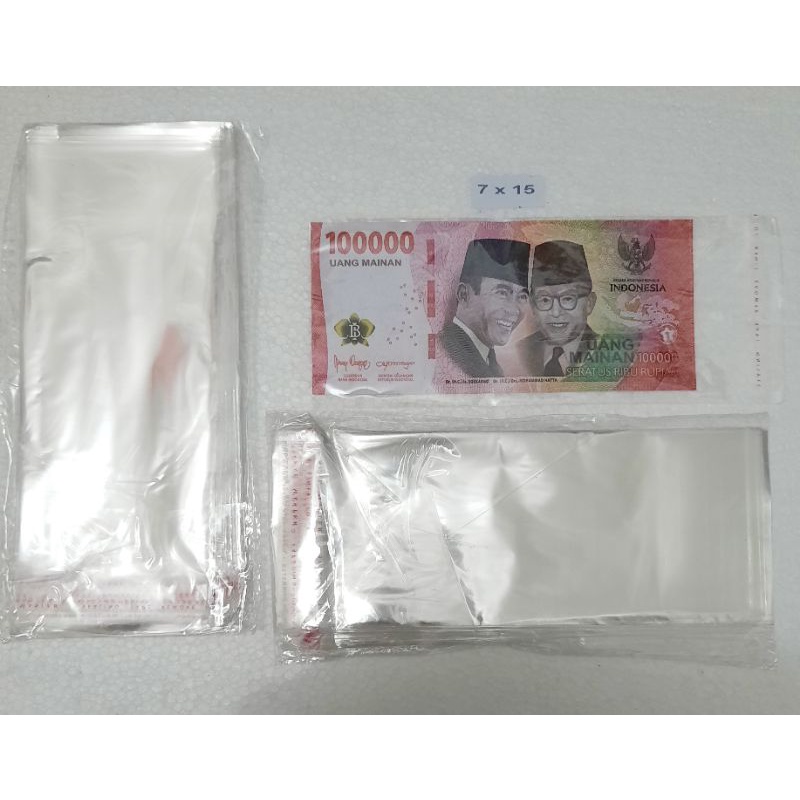 Jual Plastik Opp Lem 7x15cm Plastik Opp Uang Isi 100pcs Shopee Indonesia 0046