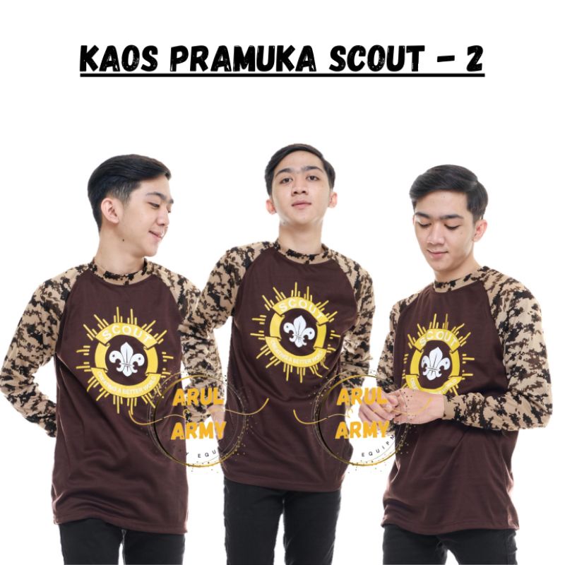 Jual Baju Kaos Pramuka Loreng Ban Lengan Panjang Scout Sqout Tactical