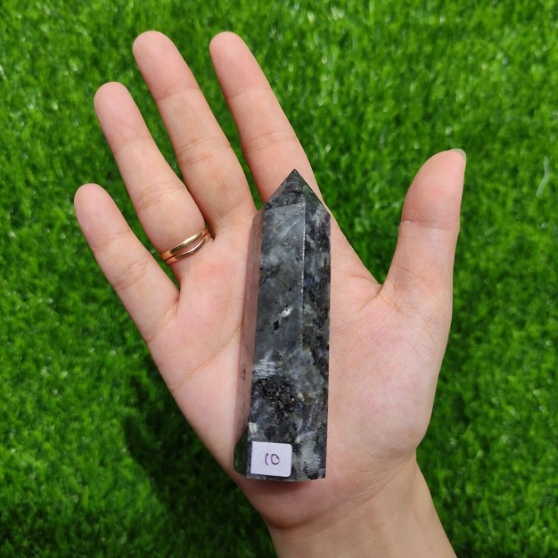 Jual Spectrolite Stone Point Crystal Natural Healing Energy Aura - Batu ...