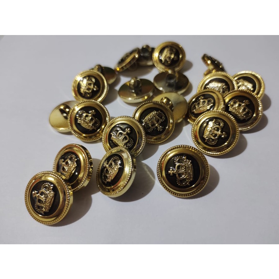 Jual kancing baju motif mahkota diameter 2cm isi 12pcs | Shopee Indonesia