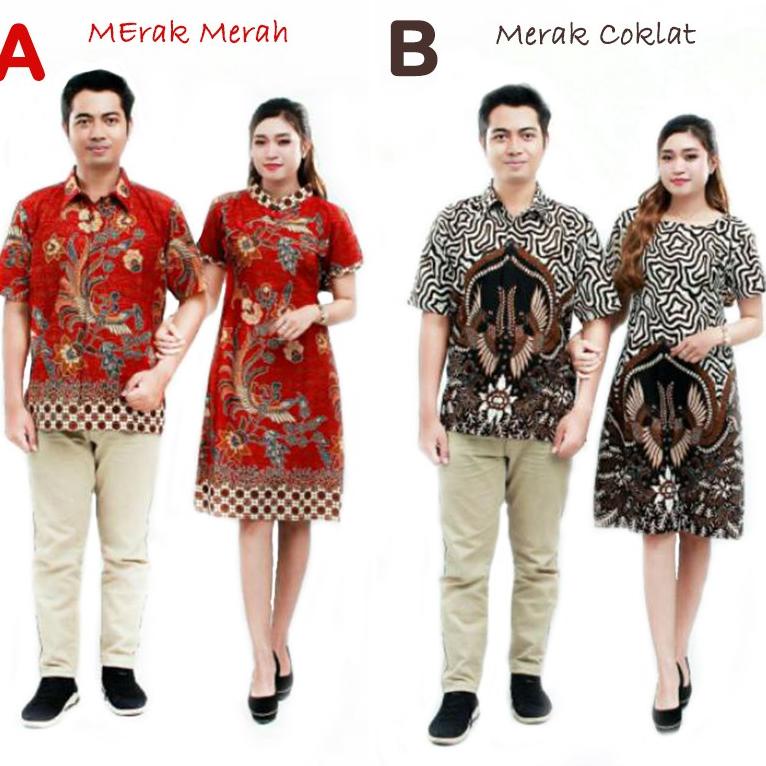 Jual REKOMENDASI Batik Couple MERAK - MAURA COUPLE - Dress Batik - Hem ...