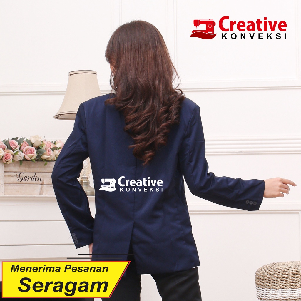 Jual JAS SEKOLAH MODEL KOREAN STYLE . NAVY LIS PUTIH / JAS OSIS SMP SMP ...