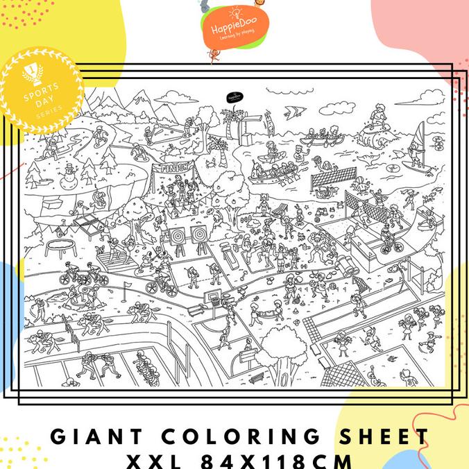 Jual Giant Coloring Sheet / Giant Coloring Poster / Kertas Mewarnai