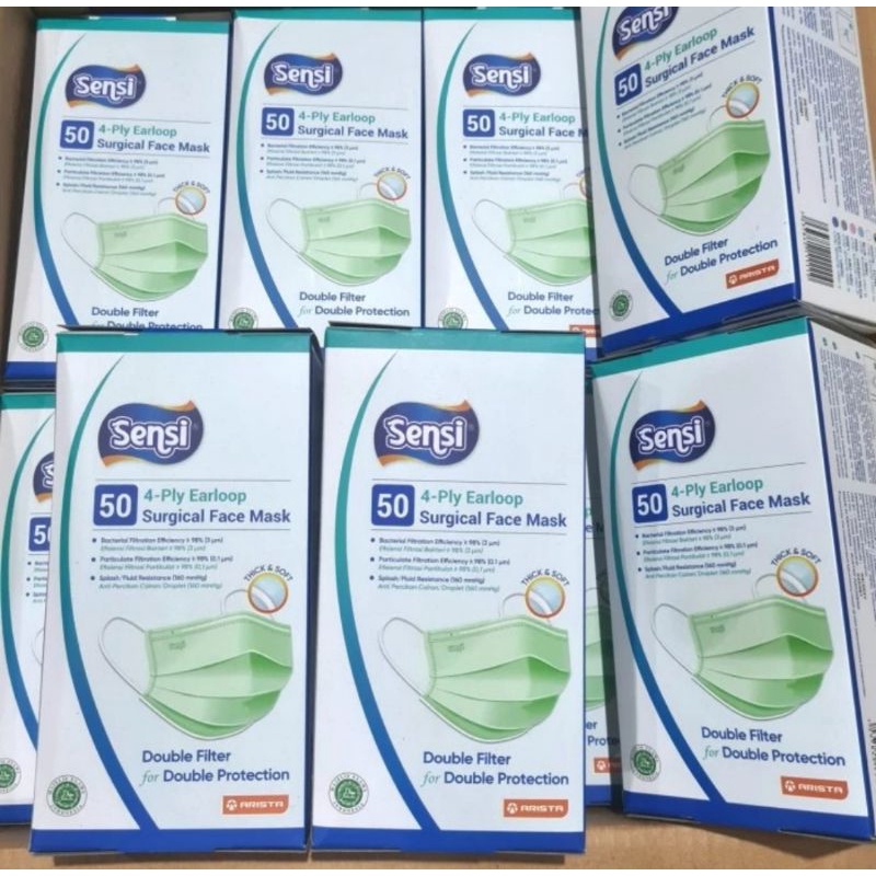 Jual Masker sensi earloop 4ply isi 50pcs / Masker medis sensi | Shopee ...