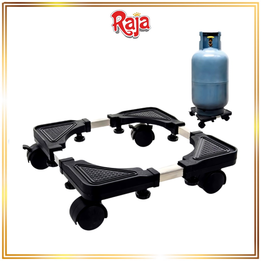 Jual Tatakan Alas rak tabung gas roda besi elpiji galon dispenser pot ...