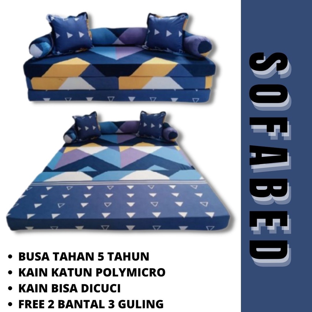 Jual Kasur Lipat Inthebox Sofa Bed Ukuran 180x140x10 Cm Busa Polymicro ...