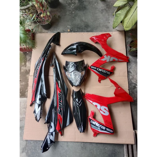 Jual Paket Fullset Full Set Bodi Body Halus Full Hitam Merah Gp Suzuki