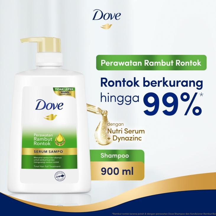 Jual Ready Stok Dove Shampoo Perawatan Rambut Rontok Berkurang 99 Dengan Nutri Serum Dan