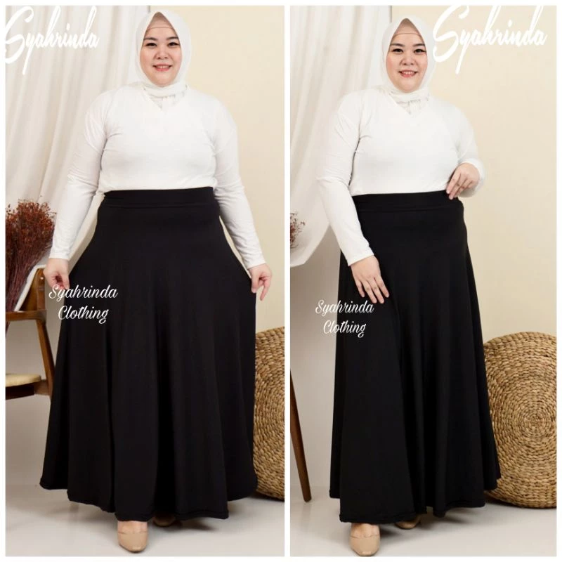Rok Jumbo Polos Lebar