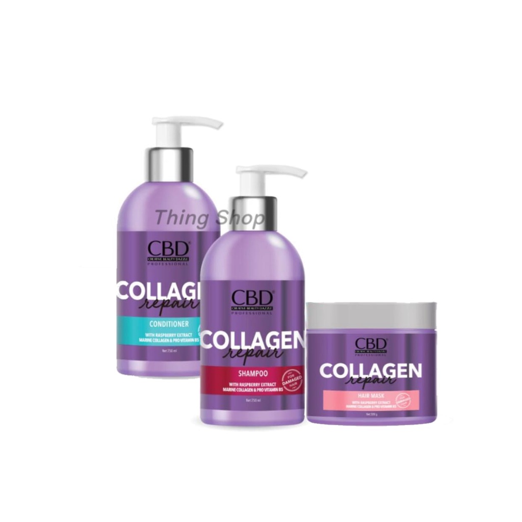 Paket CBD COLLAGEN Hair Mask + Shampo + Conditioner