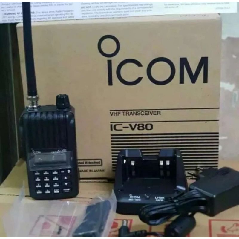 Jual Paket 10 Unit Radio HT Icom V80 IC-80 VHF Lithium Handy Talky ...
