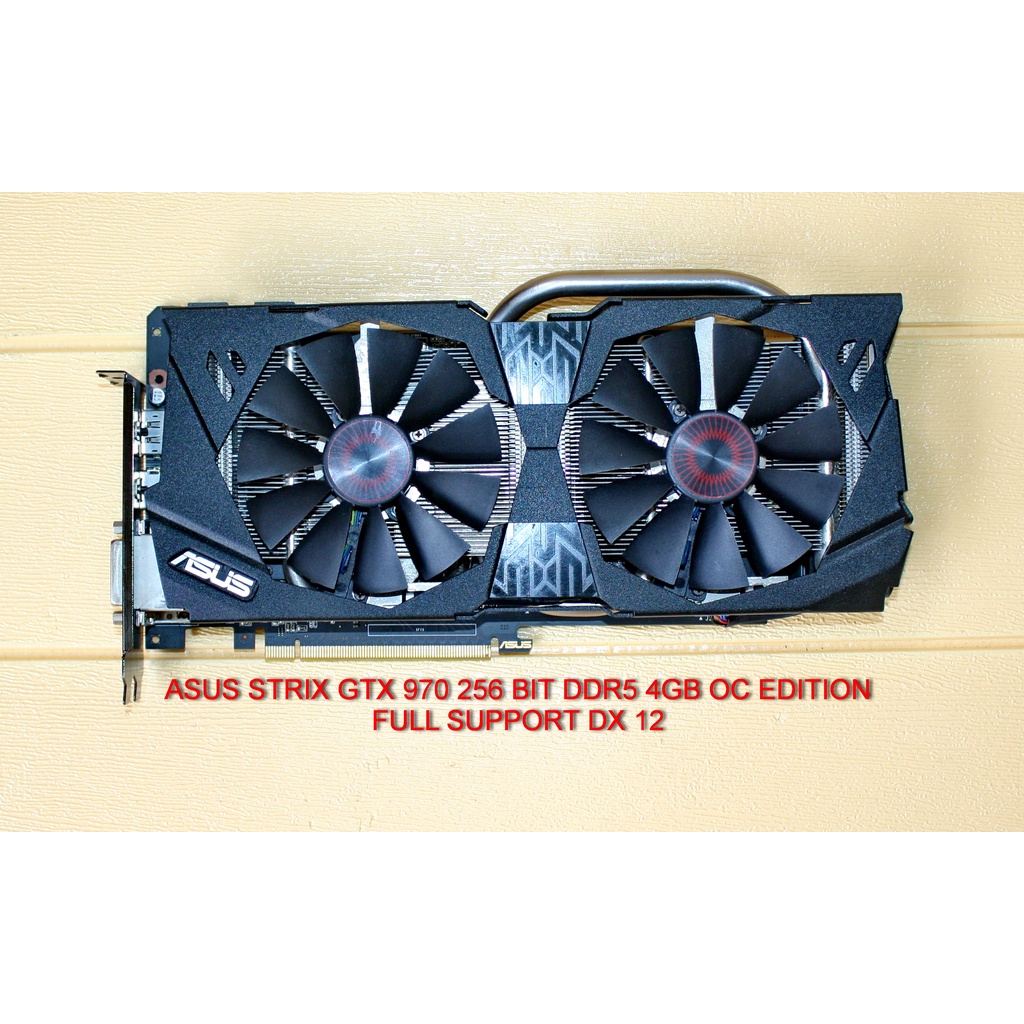 Jual ASUS STRIX GTX 970 DUAL FAN DirectCU II OC 256BIT DDR5 4GB GAMING DX12 Shopee Indonesia