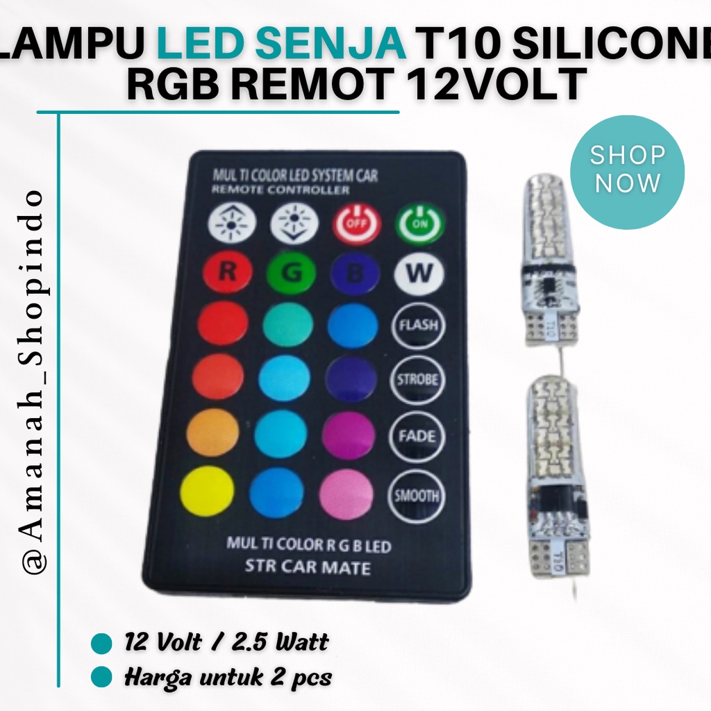 Jual Lampu Led T Lampu Sen Lampu Kota Rgb Remote Jelly Mata Warna Shopee Indonesia