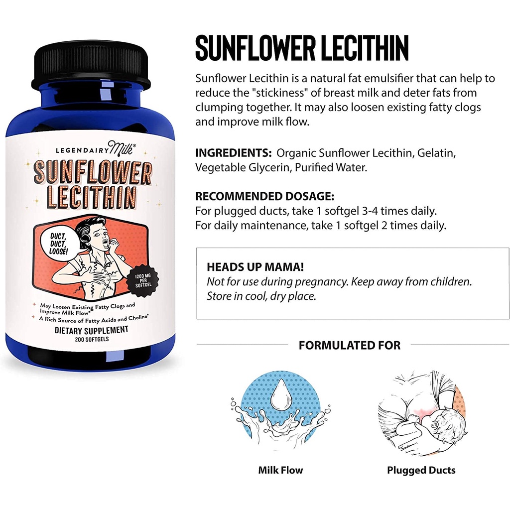 Jual ECER Legendairy Milk Sunflower Lecithin / Milk Cash Cow / Milk Pump Princess ASI BOOSTER