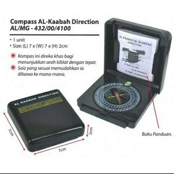 Jual kompas compass kiblat penunjuk arah shalat sholat islam al kaabah