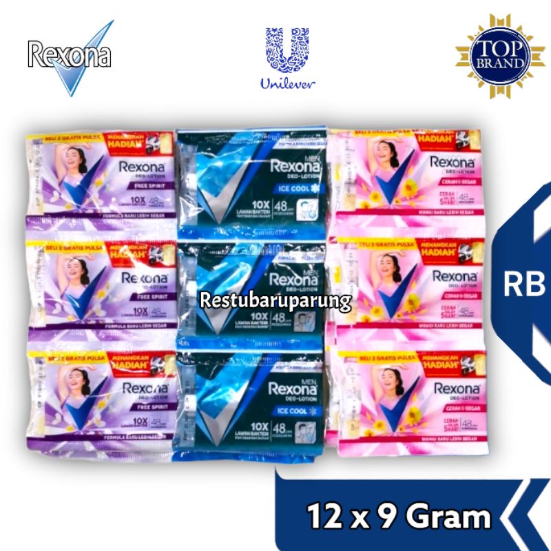Jual Rexona Sachet Renceng Cewek dan Cowok isi 12 pcs | Shopee Indonesia