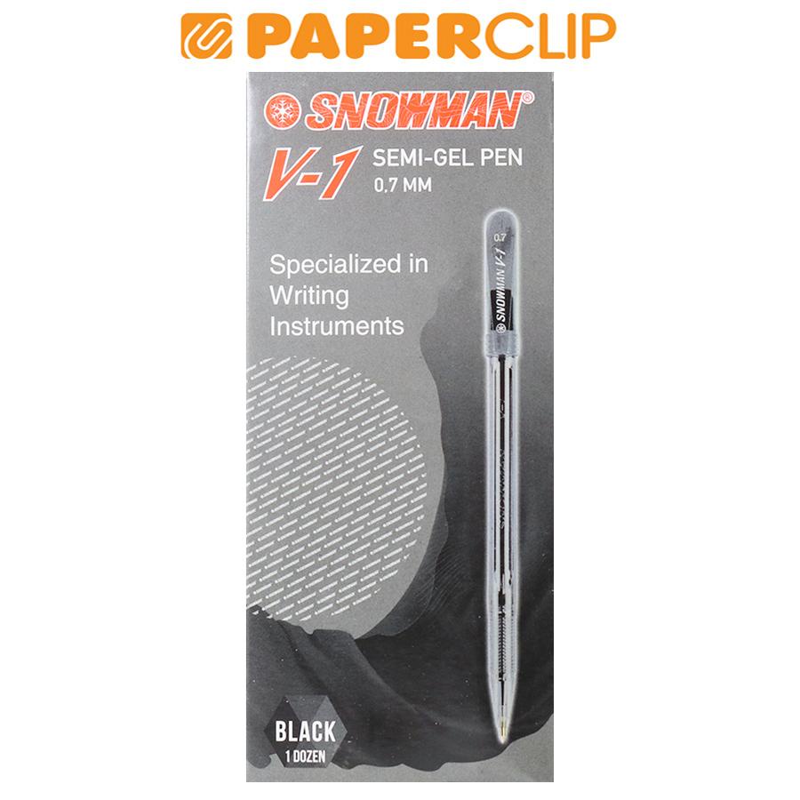 BALLPOINT / PEN SNOWMAN V-1 07 ISI 12 HITAM (2)