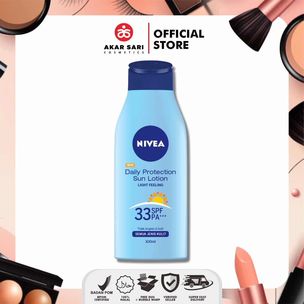 Jual NIVEA DAILY PROTECTION SUN LOTION SPF 33 PA+++ - 100 Ml | Shopee ...