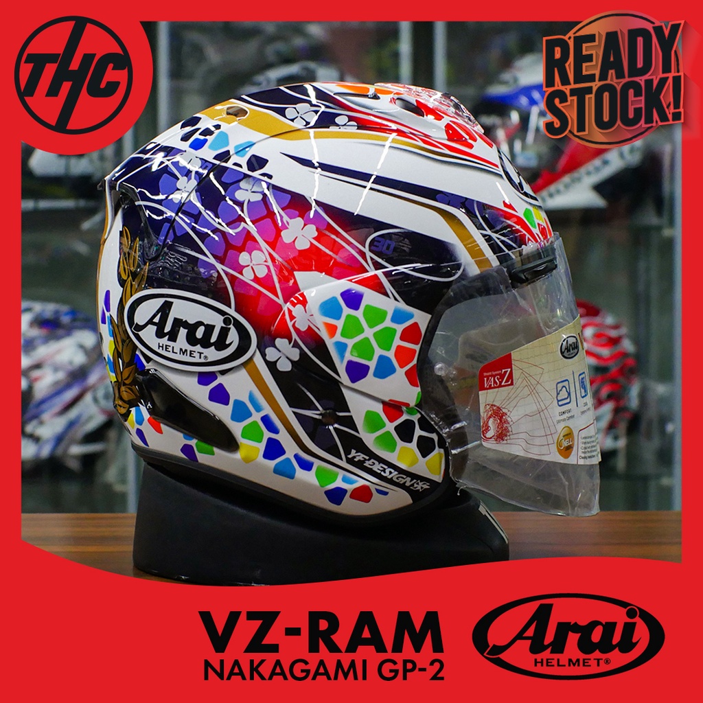 Jual ARAI VZRAM NAKAGAMI GP2 HALF FACE HELM GP2 VZ RAM Shopee Indonesia