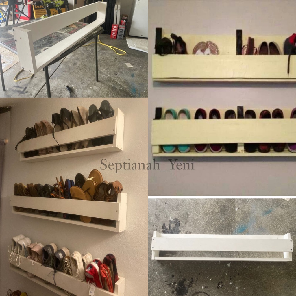 Jual Rak Sepatu Tempel Gantung Rak Dinding Penyimpanan Sepatu Sandal Minimalis Shopee Indonesia