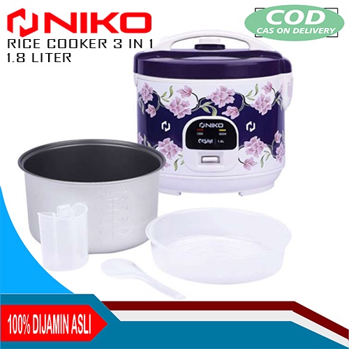 Jual Rice Cooker Niko Oishi Batik 1.8L Glass - Tutup Kaca Transparan ...