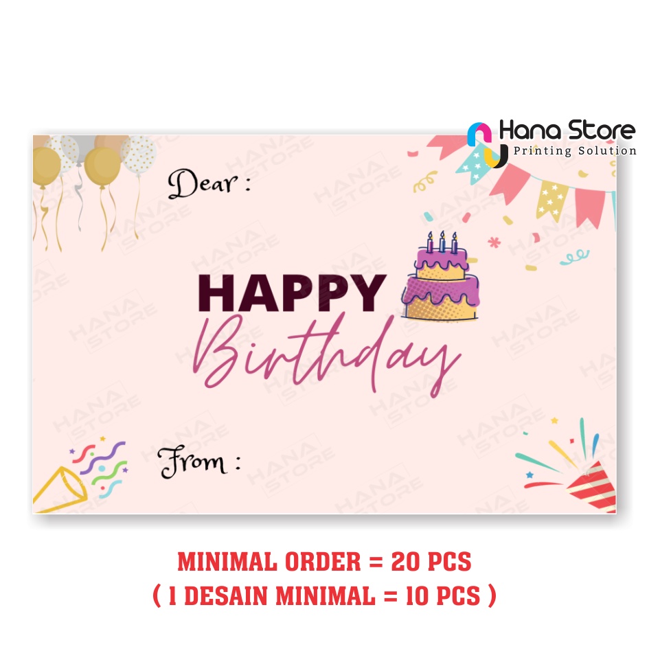 Jual Greeting Card HAPPY BIRTHDAY - Gift Card - Kartu Ucapan Birthday
