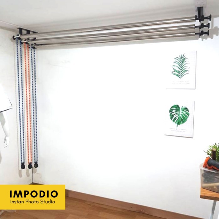 Jual Hanging background Profesional dengan kerekan Rantai 3 Set ...