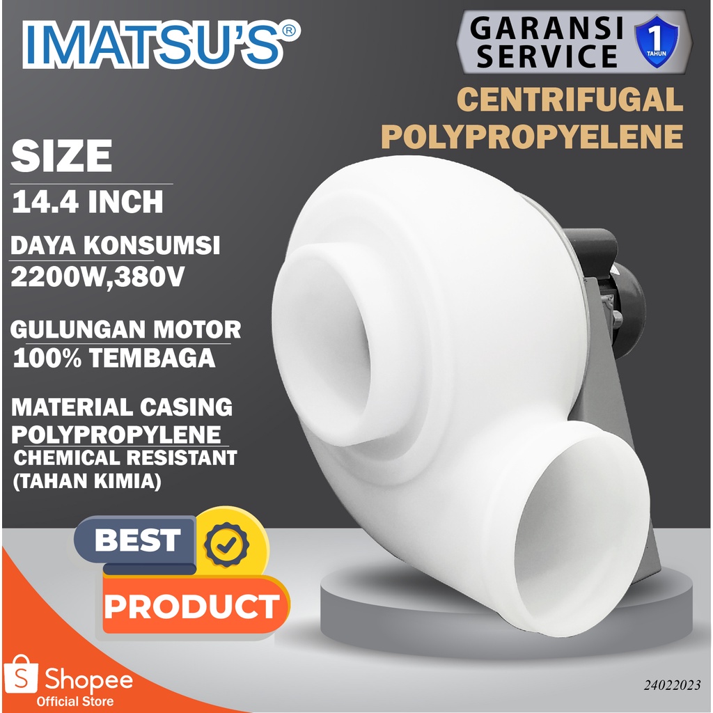 Jual Centrifugal Fan PP Plastik 14.4