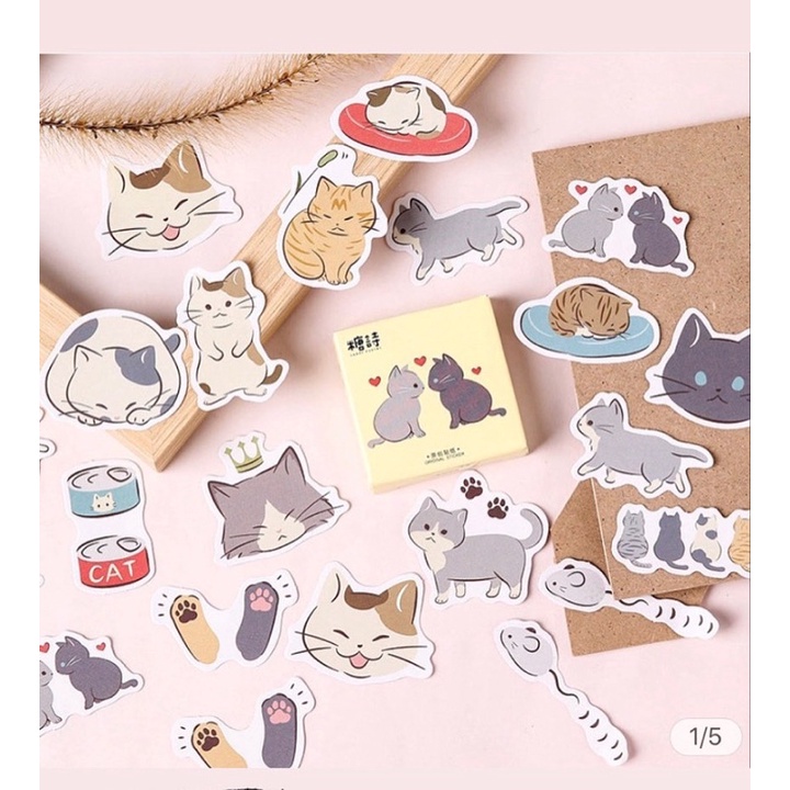 Jual Sticker DIY Gambar Kucing | Shopee Indonesia