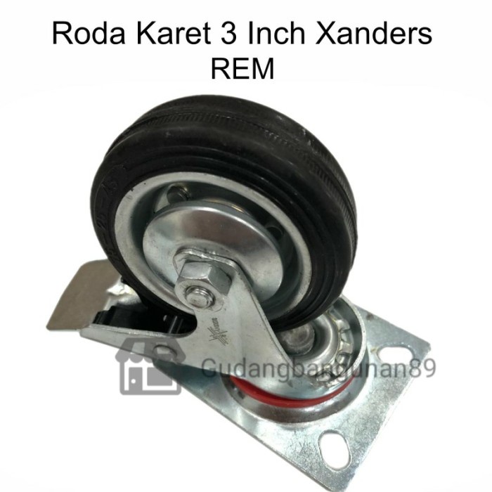 Jual Roda Troli Etalase Karet Hitam Xanders 3 I1n Mati Hidup Putar Rem Pcs Shopee Indonesia 6477