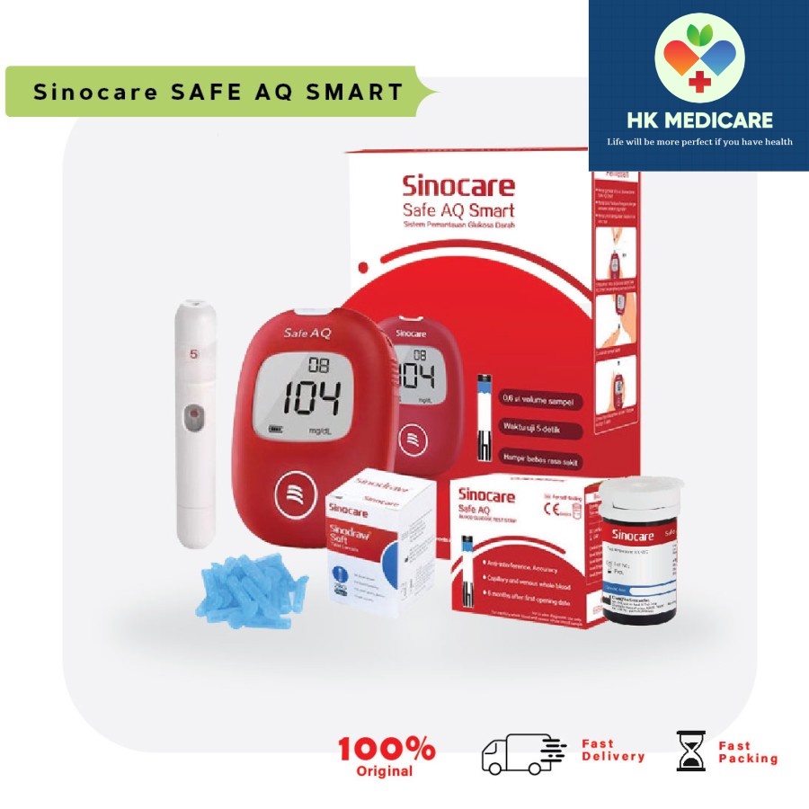 Jual Sinocare Safe Aq Smart Alat Tes Gula Darah Shopee Indonesia 6381