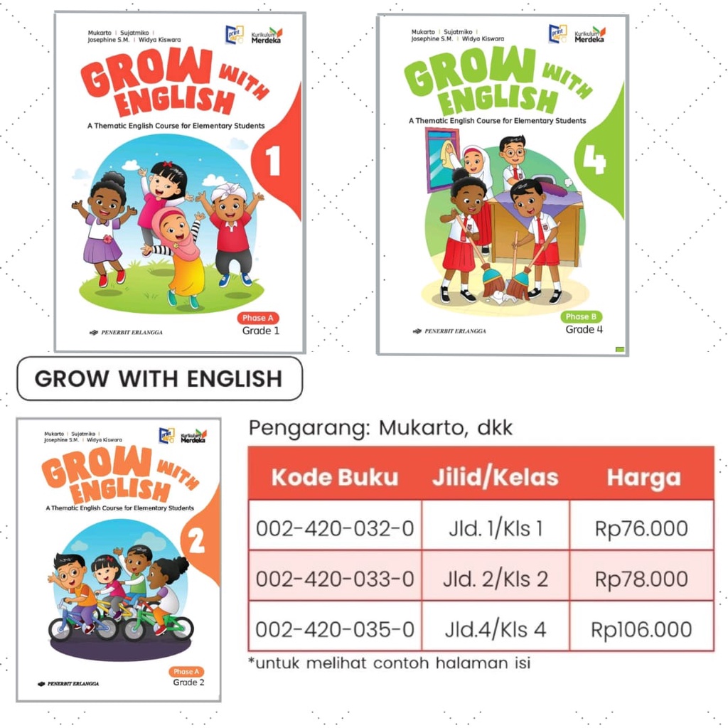 Jual ERLANGGA_Bintang Indonesia Jakarta - Buku Pelajaran ENGLISH SD/MI ...