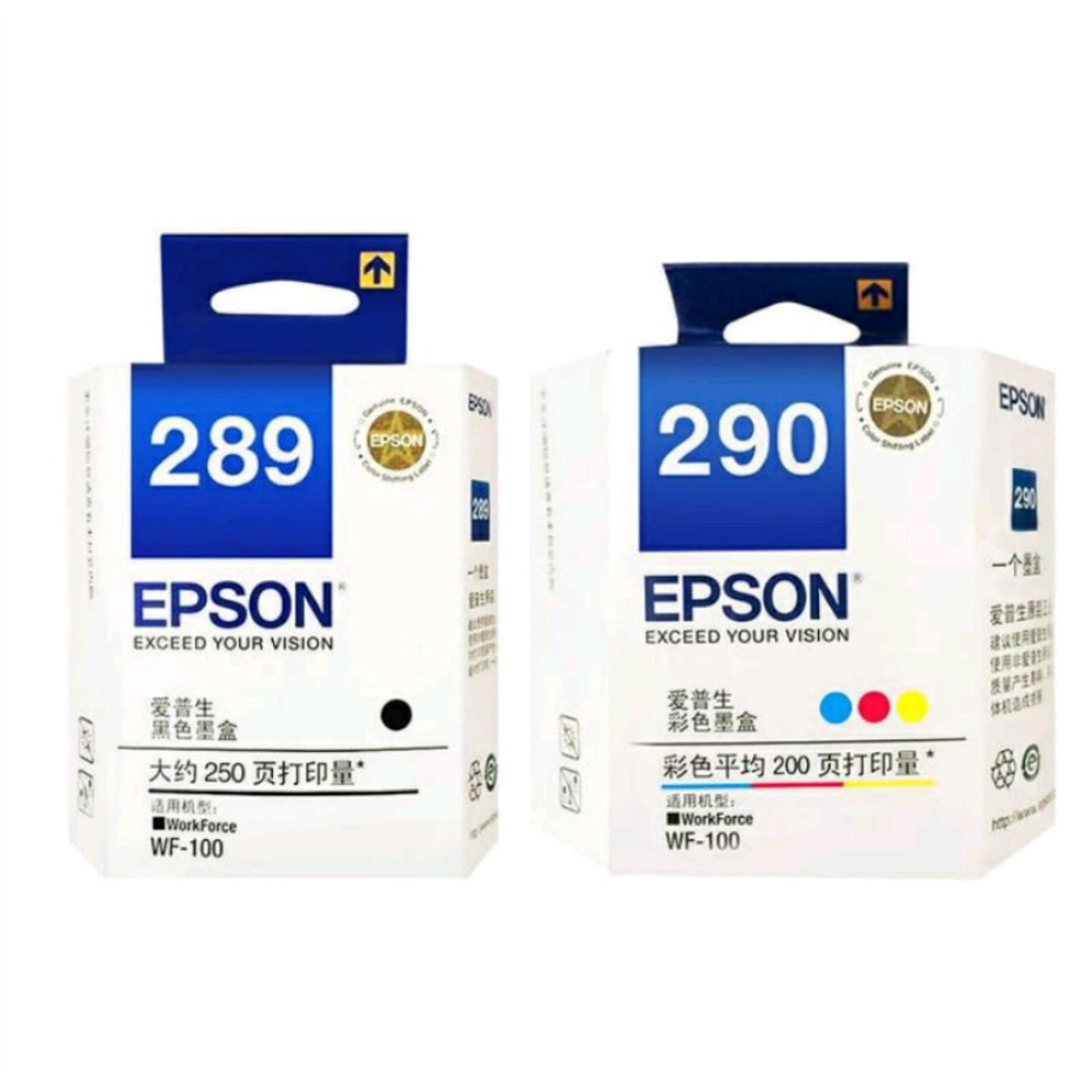 Jual tinta cartridge Epson 289 black & 290 color original (VARIAN) for ...