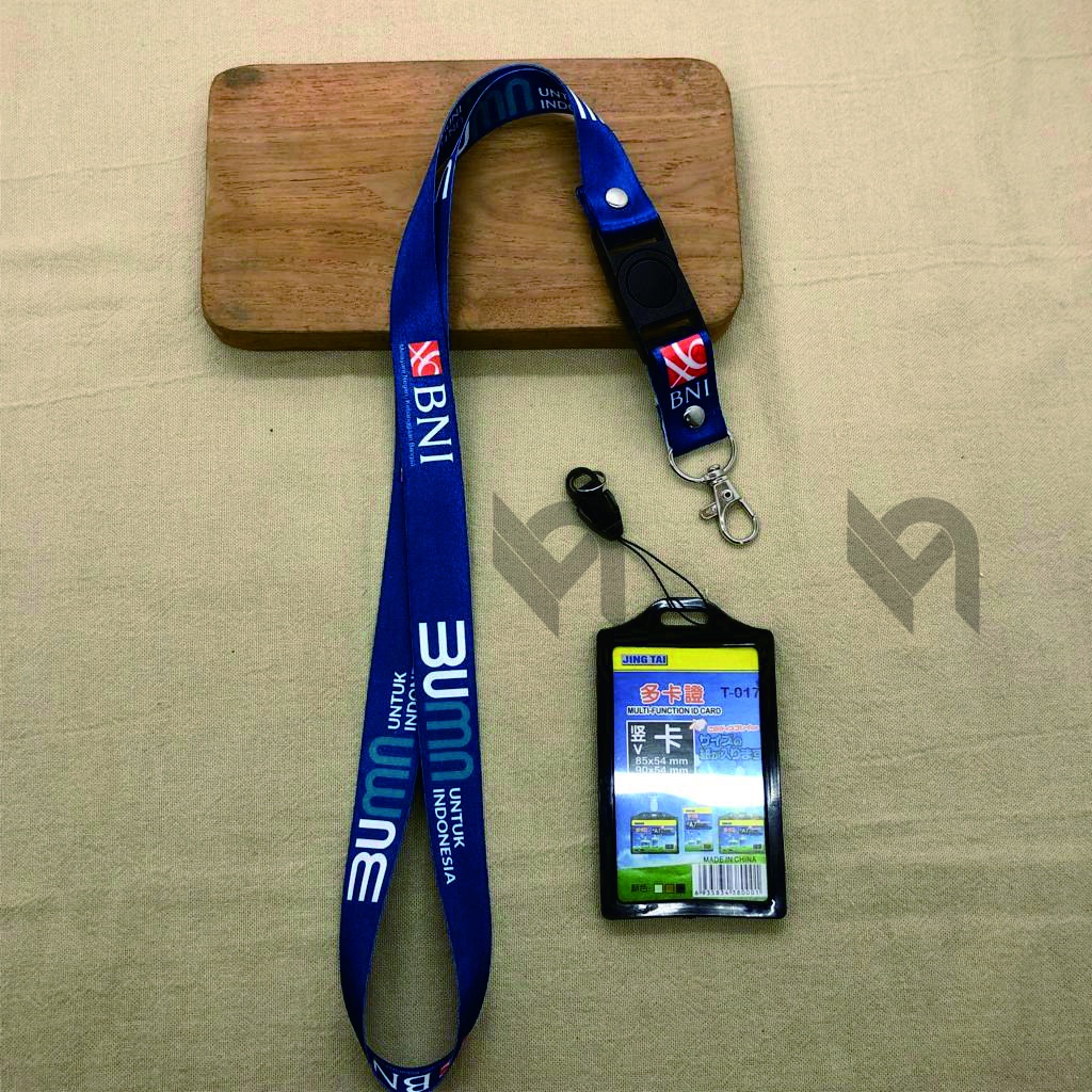 Jual Bank Bni Bumn Lanyard Tali Gantungan Id Card Holder Printing Shopee Indonesia