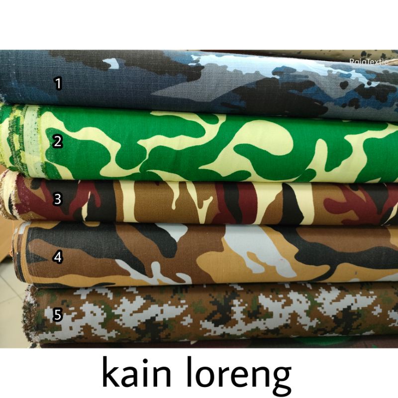 Jual Meter Kain Ripstop Motif Loreng Bahan Ripstok Jaket Loreng