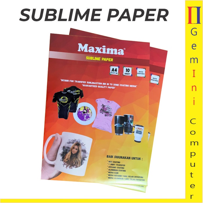 Jual Kertas Sublim A4 Maxima Transfer Sublime Paper Satuan | Shopee ...