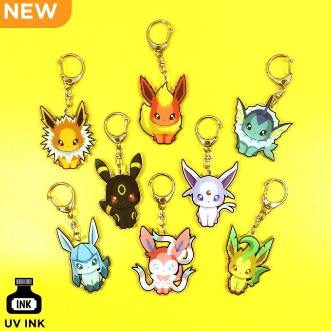 Jual Gantungan Kunci - Keychain Pokemon Eevee Evolution | Shopee Indonesia