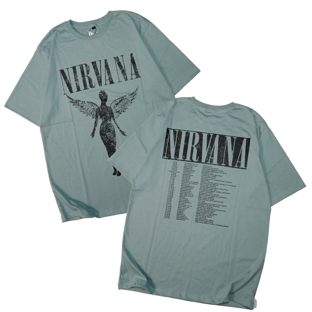 Jual Kaos Nirvana Oversize Vintage Band merch Shopee Indonesia