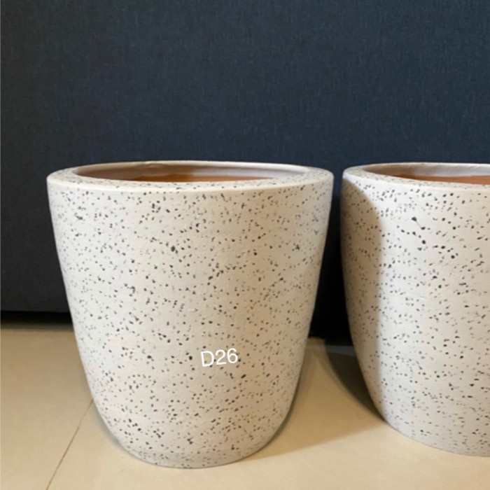 Jual Poo Pot Terakota Marble Putih D26 (Diameter 26Cm) | Shopee Indonesia