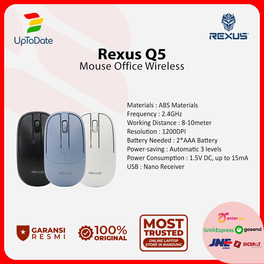 Jual Rexus Mouse Office Wireless Q5 | Shopee Indonesia