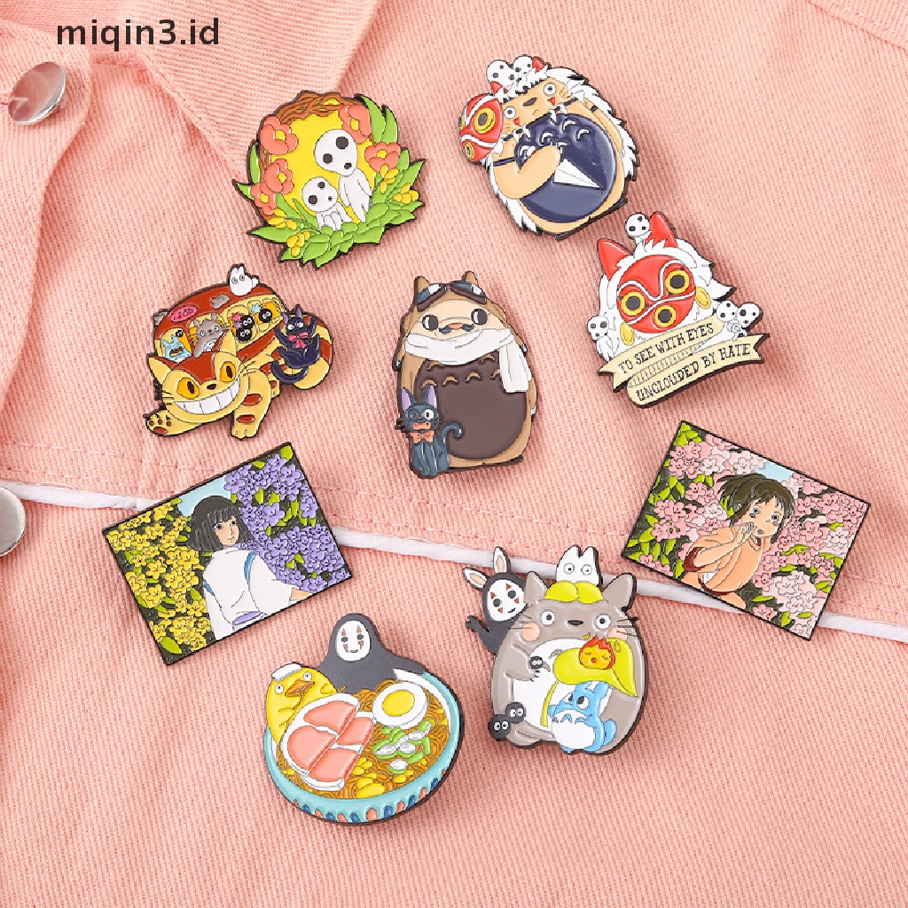 Jual {miqin3 Id} Koleksi Pin Enamel Spirited Away Totoro Film Anime