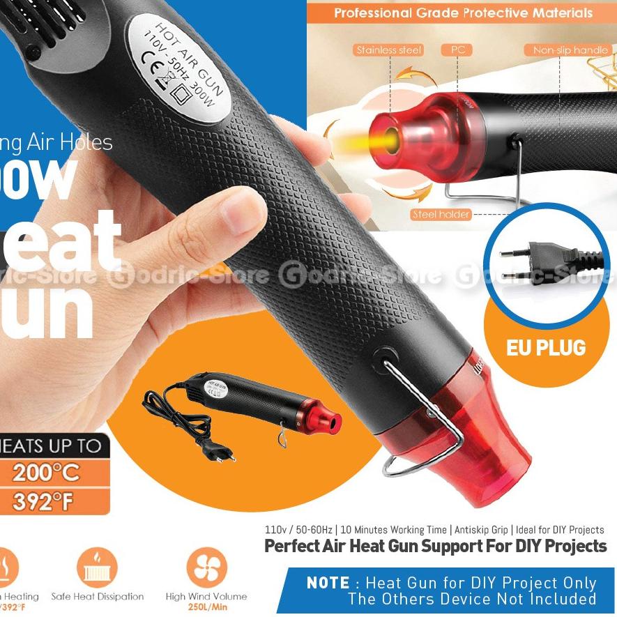 Jual ☛ Heat Gun Mini 300W 220V Hot Air DIY Vinyl Gun QST Express ...