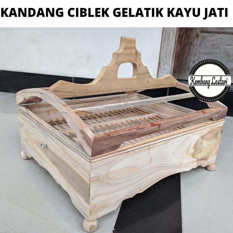 Jual Sangkar Burung Ambrukan Ciblek Gelatik Kayu Jati Sangkar No Shopee Indonesia