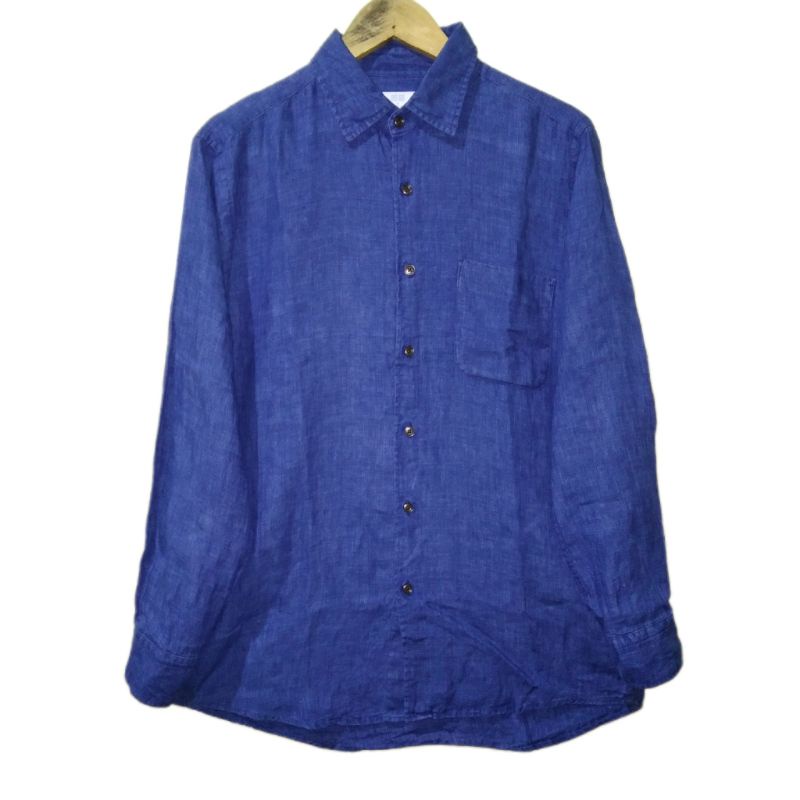 Jual KEMEJA UNIQLO LINEN BIRU | Shopee Indonesia