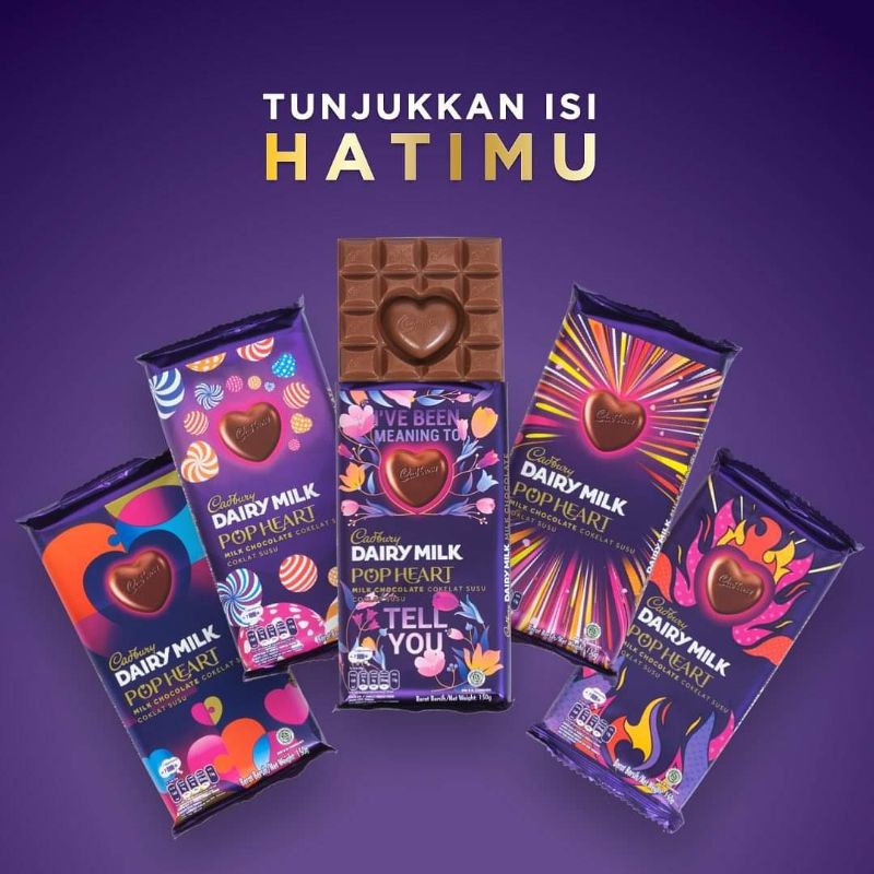 Jual Coklat Cadbury Dairy Milk, Cadbury Pop Heart Limited Edition