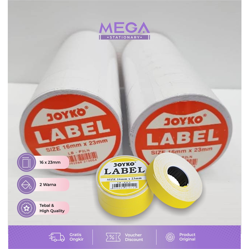 Jual Kertas Label Harga 2 Baris Kertas Label Harga Joyko Ukuran 16 X 23 Mm Shopee Indonesia