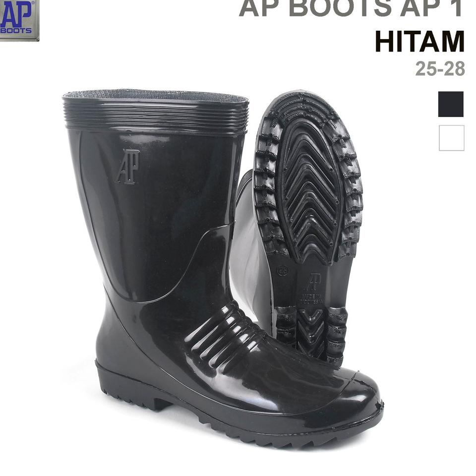 Jual AP Boots AP 1 Hitam - Sepatu Boots PVC ♨ | Shopee Indonesia